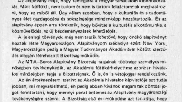 Thumbnail a Soros György az Alapítványról című dokumentumhoz